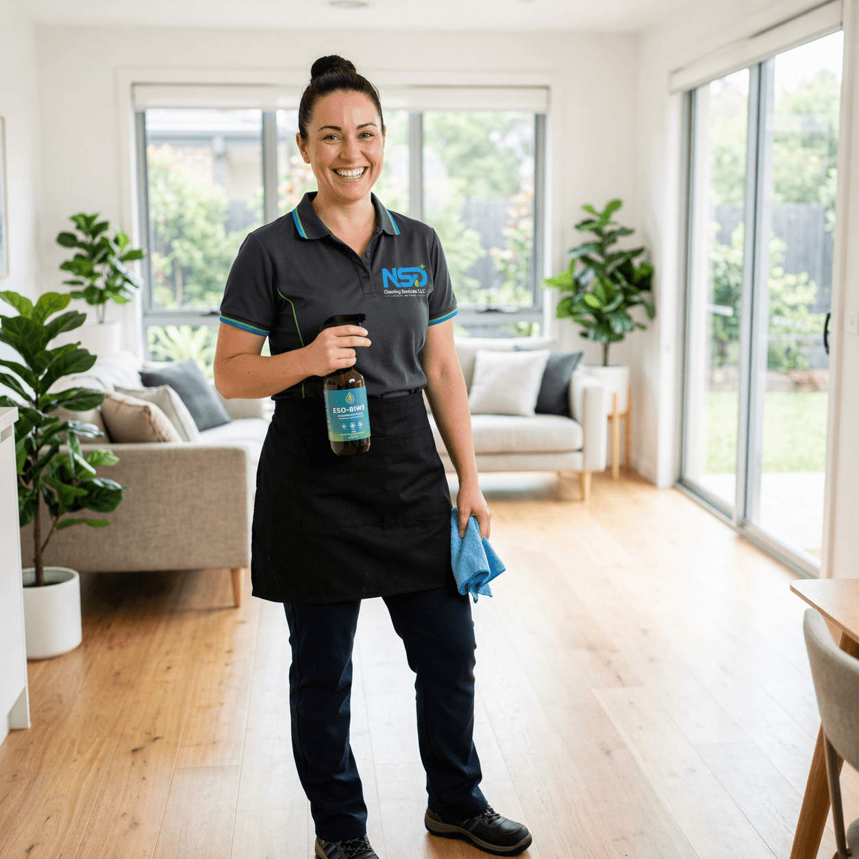NSD Cleaning Services team member spotlessly cleaning an Albany home